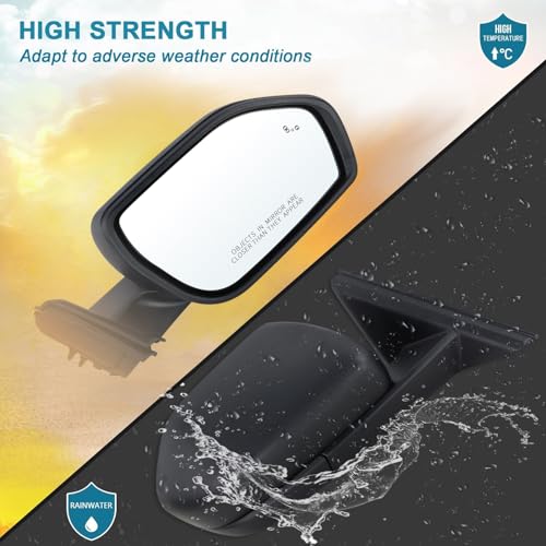 Lqito Right Passenger Side Mirror Compatible With 2020-2026 Ford Explorer With Manual Folding Power Glass Heated Blind Spot Puddle Lights Matte Black Replace#LB5Z17682BA(8Pins) by Lqito - Used condition - Image 4