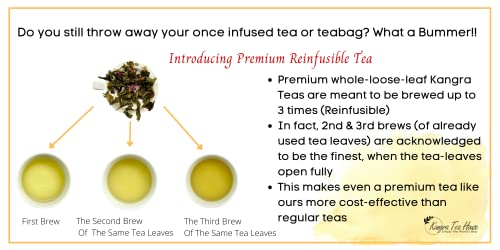 Image of Kangra Tea House Organically Grown Sugarless Anti Diabetic Authentic Masala Black Tea (20g = 30 - 40 cups)-Richest Source of Antioxidants-Combo of KTH NationaliTEA 40g