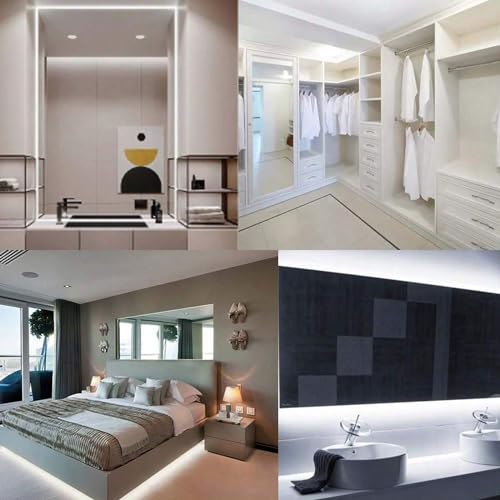 Image of ZSLAIFU 24V COB LED Strip Light, 16.4ft Touch Dimmable LED Light Strip, High Density Flexible White Tape Lights, CRI90+ LED Lighting for Backlighting for TV, Bedroom, Cabinet, Indoor Decor