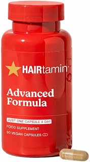 ‎Brunson Hairtamin Healthy Hair Growth Vitamins - Biotin Hair Growth Supplement - 30 Capsules - Hair Vitamins To Help You Grow Gorgeous, Longer Stronger Looking Hair