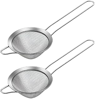 Cocktail Strainer, 2 Pack Stainless Steel Cocktail Sieve Tea Strainer, Bar Cocktail Strainer Filtering Tool (23x8.5)