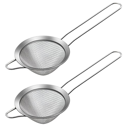 Stainless Steel Cocktail Sieve, 2 Pack Bar Strainer Filtering Tool (23x8.5)