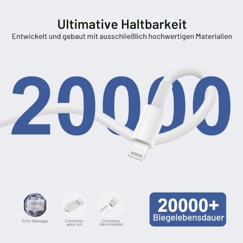 iPhone Ladekabel 2M, 2er Pack 6ft iphone 11 usb auf lightning kabel – Ansicht 4