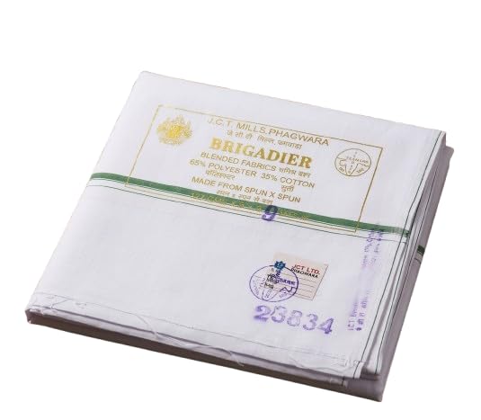 JCT Brigadier Dhoti Joda (9 Mtr) | Set of 2 Unstitched Dhotis | Poly‑Cotton Solid Men Dhoti-picture-26