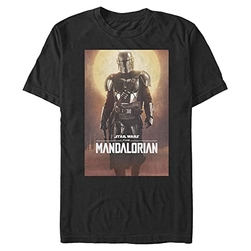 T-shirt noir Star Wars Mandalorian en grande taille 4XL pour homme