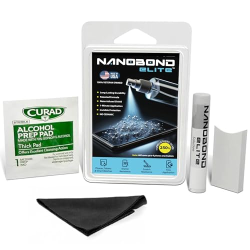 Liquid Screen Protector β Patented Nano-Infused Shield for Phones, Tablets, and Smartwatches β Invisible 1-Minute Application, Strengthens Glass by Up to 250% β No Ceramic