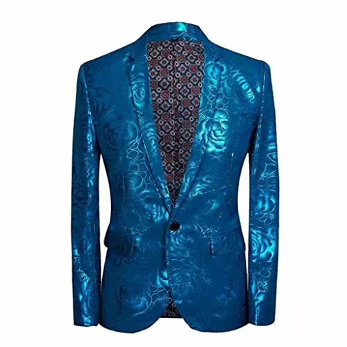 Men's Nightclub Suit Autumn Winter Print Wedding Dress Single Breasted Suit3