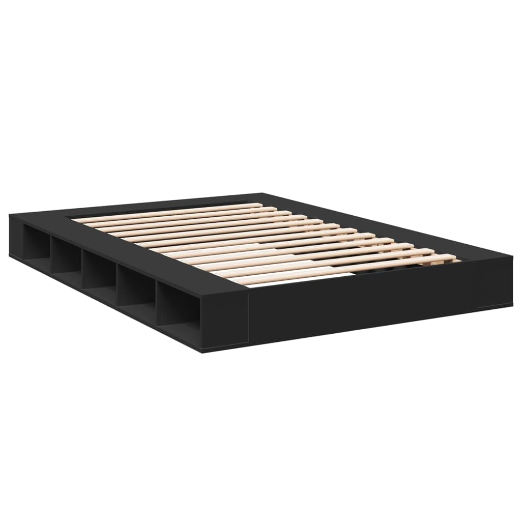 Legno multistrato con contenitore design moderno nero 160x200 cm