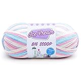 Lion Brand Yarn Ice Cream Big Scoop Yarn, One skein, Cake Batter