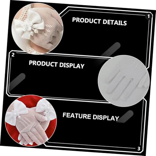 BESPORTBLE 1pair Lace Gloves for Boys and Girls Decorative Gloves for Weddings Stage and Ballet for Flower Girls and Special Occasions4