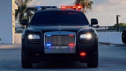 Image of Play Boy 1:24 Rolls Royce Phantom Police Model Diecast Metal Alloy Pullback Toy Vehicle with Openable Doors Light and Music Car for Kids (Multicolor)