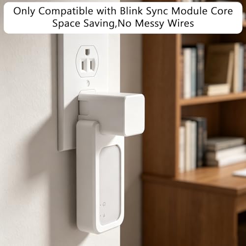 Image of Outlet Mount for Blink Sync Module Core, Protective Housing Wall Mount, No Exposed Cable, Space Saving Easy Installation | organize exposed cables Plug-and-play design No Drilling, Easy Installation