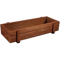 Maceteros Madera Tropical Tyenaza Macetero Rectangular de Madera marrón Natural con múltiples Opciones de Color Maceteros de Madera rústica Caja de Almacenamiento Rectangular para jardín