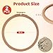 Clofiak 2Pcs 6 Inch Wooden Embroidery Hoops, Beech Cross Stitch Frame with Copper-Plated Screw, Embroidery Rings for Art Craft Sewing, Home Ornaments