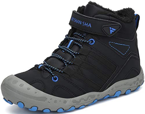 Mishansha Bottes d'hiver Garçons Hiver Filles Bottes de Neige Confortables Doublure Chaude Chaussures Casual Enfants GR.36