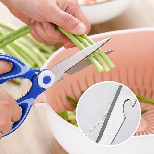 Image of Anandi Green's Metal Agriculture Garden Spectacular Heavy Duty Plastic Handle Gardening Tools Set for Gardening (Blue Scissor with Cap)