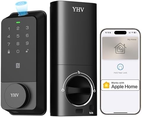 Smart Door Lock with Apple Home Key, Fingerprint Keyless Entry Do...