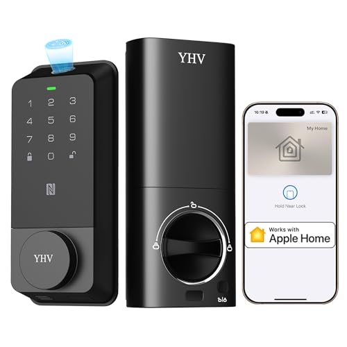 Smart Door Lock with Apple Home Key, Fingerprint Keyless Entry
