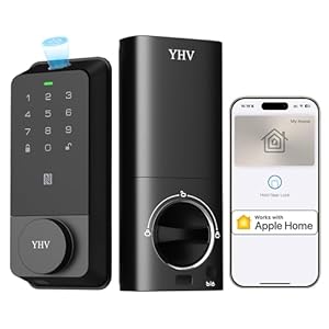 Smart Door Lock with Apple Home Key, Fingerprint Keyless...