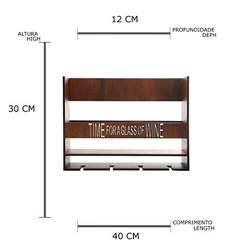 Adega de Parede Quartzo Rojemac Marrom Ferro