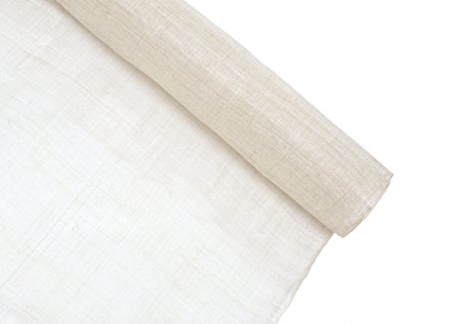 1 Meter x 90cm Ivory Natural Stiffened Sinamay for Millinery, Hat Making, Sewing, Crafts - 9 Colors Available