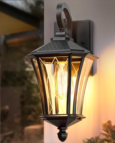 YSN-16-Large-Outdoor-Wall-Lights-Black-Exterior-Lighting-Fixture-Outdoor-Sconce-Lights-Waterproof-Outside-Lights-for-House-with-E26-Socket-Outdoor-Lanterns-for-Porch-Garage-Farmhouse-1-Pack YSN 16 Large Outdoor Wall Lights Black Exterior Lighting Fixture Outdoor Sconce Lights Waterproof Outside Lights for House with E26 Socket Outdoor Lanterns for Porch Garage Farmhouse 1 Pack