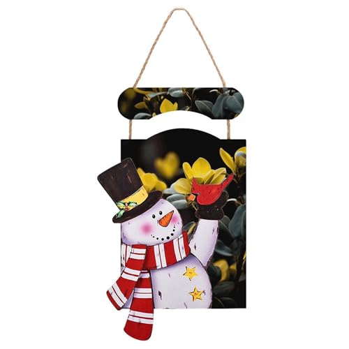 Peinture de Noël bonhomme de neige en bois pour décoration murale festive