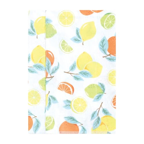 Luvable Friends Hudson Baby Flannel Burp Cloths 4pk, Pastel Citrus2