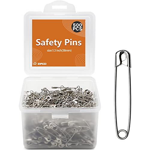 500 Pcs Zipcci 1.5 Inch Safety Pins,Small Safety Pins For Home Office Use Diy Crafts Jewelry Making #TOP14