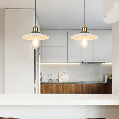 Lampe suspendue blanche pour îlot de cuisine et repas convivial - 5