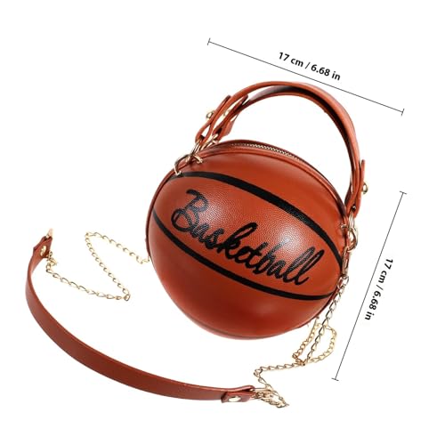 Bolso bandolera de baloncesto para niñas: estilo moderno marrón de gran capacidad 4