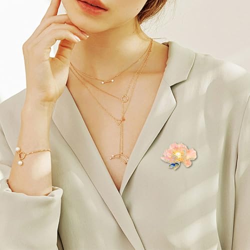 Broche de flores esmaltado para mujer con ramilletes de fiesta y diseños de animales 6