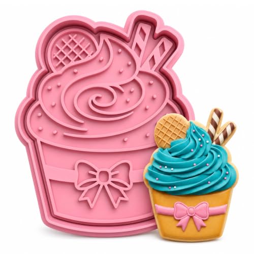 Flycalf Bow Popsicle Cookie Cutter and Embosser Stamp Set - 3D Printed PLA 5 Inch - Summer Cute Girls Party Theme