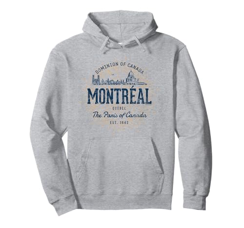 Canada Style Rétro Vintage Montréal Sweat à Capuche