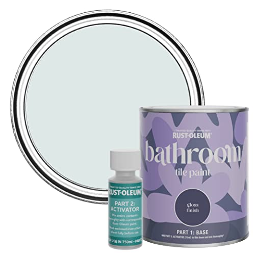 Rust-Oleum Blue Water-Resistant Bathroom Tile Paint in Gloss Finish - Marcella 750ml