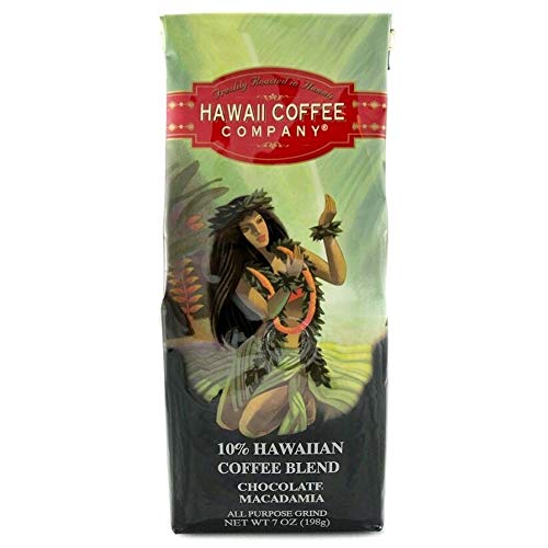 Hawaii Coffee Company, Chocolate Macadamia, 10 Hawaiian Blend Ground