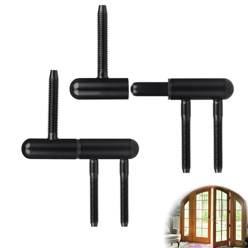 EFUTURETIME 2 x Cerniere per Porta in legno Nero, Ristrutturazione Silenziosa per Porte all'Interno con Cornici in legno