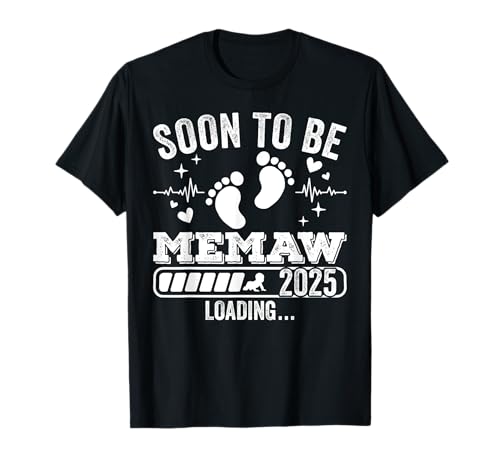 Soon to Be Memaw 2025 Cargando anuncio de embarazo Camiseta