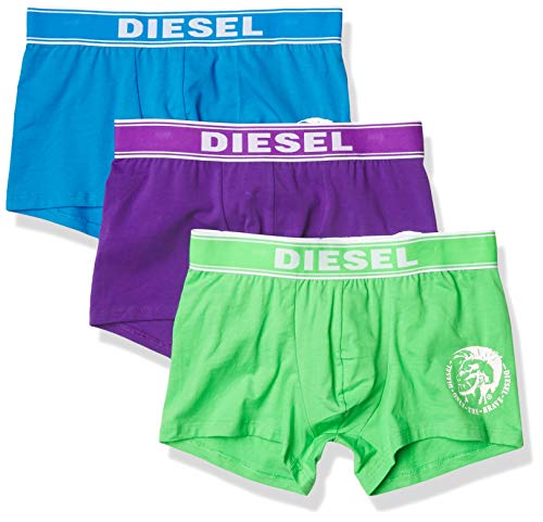 Diesel Men's UMBX-shawnthreepack Boxer-Shorts, Blue/Green/Purple, L