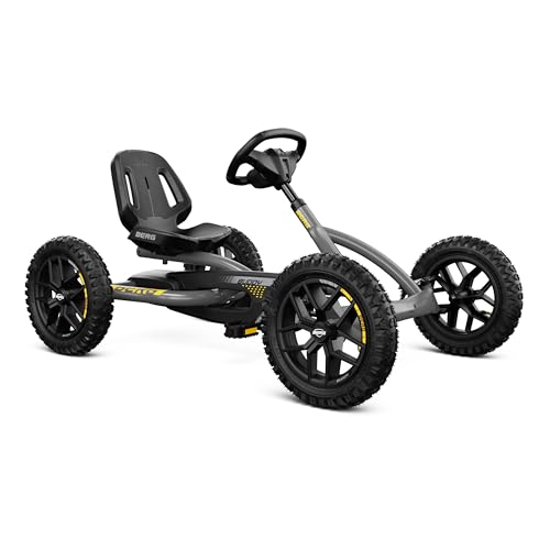 BERG Buddy Classic l GoKart | Kinderfahrzeug Tretfahrzeug mit hohem Sicherheitstandard Luftreifen und Freilauf Kinderspielzeug geeignet für Kinder im Alter von 3-8 Jahren  Cross Grey