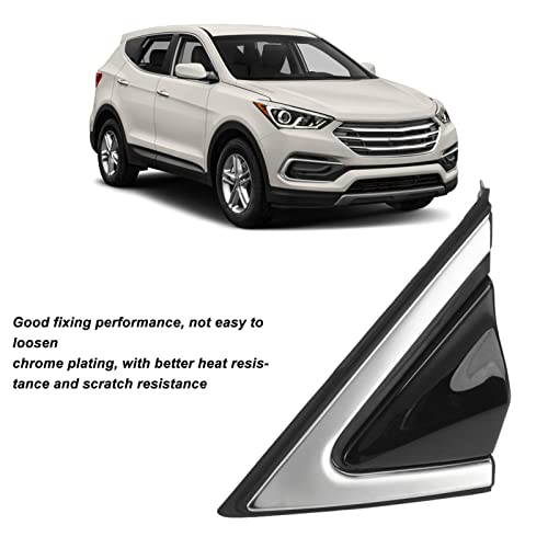 Cubierta de placa triangular de espejo retrovisor izquierdo cromada para Santa Fe 2013-2018 5