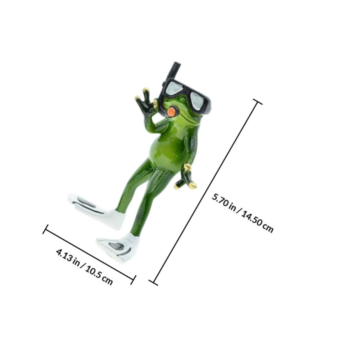 1 Paar Grüne Frosch Gartenfiguren aus Kunstharz, Dekorativ