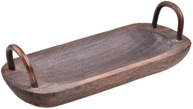 Bambum Bavola - Kulplu Tepsi Oval Küçük