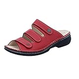 finn comfort schuhe damen kaufen Echtes Leder Finn Comfort Menorca-Soft, Damen Offene Sandalen, Rot (Red), 39 EU
