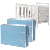 LuQiBabe Clear Crib Mattress Storage Bag with Zipper – Waterproof & Dustproof Crib Mattress Protector Bag, 4 Mil Durable Polyethylene Storage Solution for Standard 52'×28' Cribs Mattresses - 2 Pack