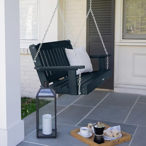 Image of Highwood Lehigh Porch Swing, 4 Feet, Federal Blue