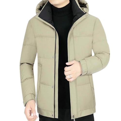 Veste d'hiver mi-courte avec capuche manteau chaud imperméable homme