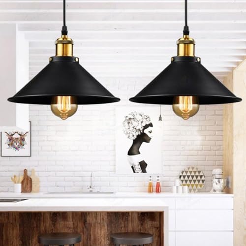 Lámparas colgantes modernas de estilo industrial vintage E26 con pantalla de aluminio 3