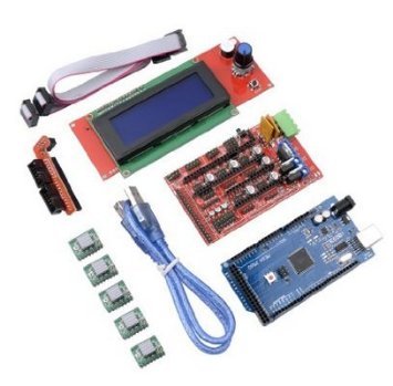 Image of 1Pcs Mega 2560 R3 + 1Pcs Ramps 1.4 Controller + 5Pcs A4988 Stepper Driver Module +1 Pc Ramps 1.4 2004 LCD Control For 3D Printer Kit