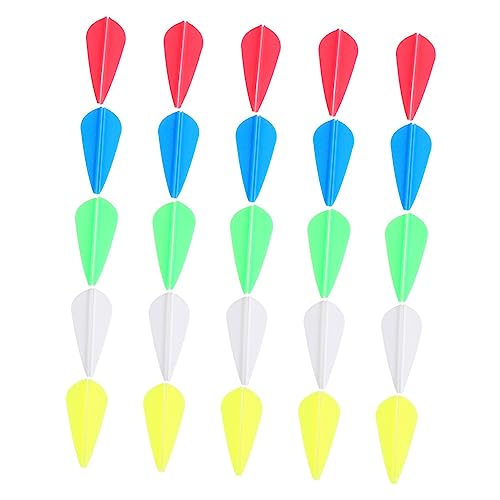 BCOATH 50pcs Vanes Water Drop Fletchings Lightweight Easy to Carry Random Color